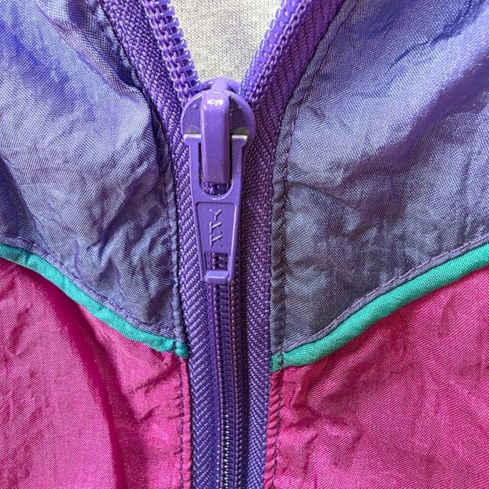 Vintage Misty Valley Windbreaker Jacket Colorblock M - Picture 2 of 6